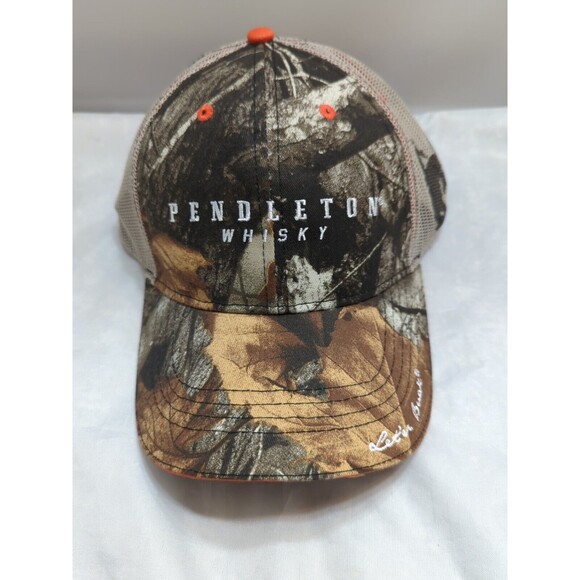 Pendleton Whisky Woodland Camo Orange Mesh Back  Adjustable Hat NEW! - Picture 1 of 10